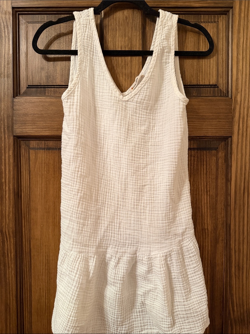 White Sleeveless V-Neck Cover Up Dress